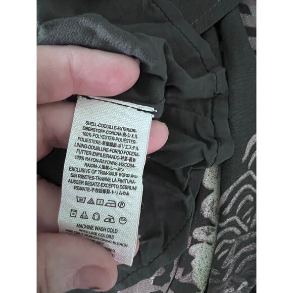 Free People Out Of The Woods Maxi Dress S Gray Raven Combo Side Slit Boho Hippie - Picture 13 of 15